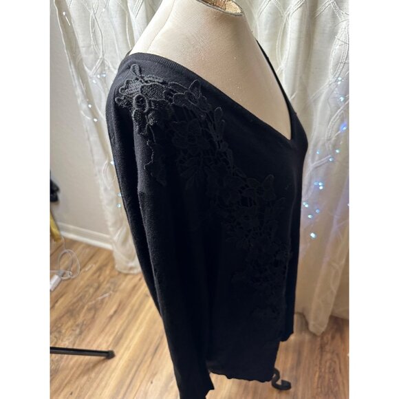 Lane Bryant Embroidered Stretch Knit Sweater Tunic Plus 18/20 Whimsigoth NWT - Picture 8 of 15